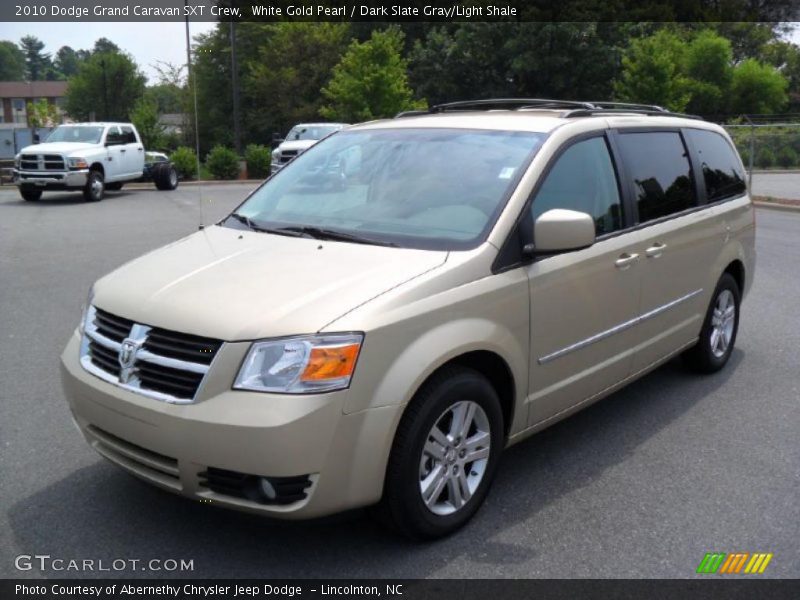 White Gold Pearl / Dark Slate Gray/Light Shale 2010 Dodge Grand Caravan SXT Crew