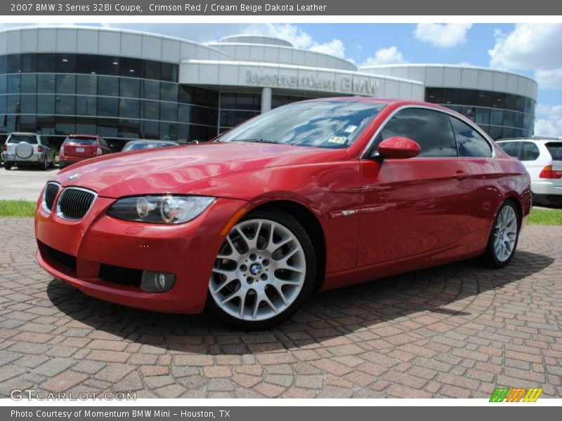 Crimson Red / Cream Beige Dakota Leather 2007 BMW 3 Series 328i Coupe