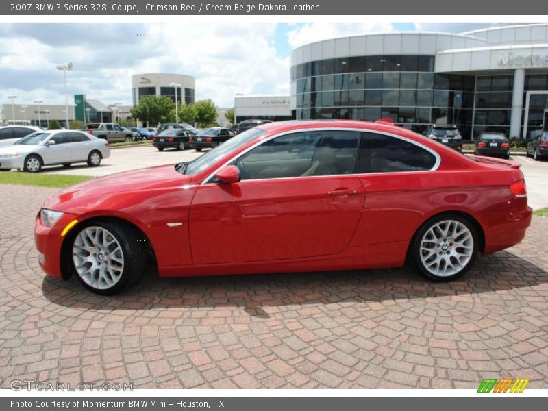 Crimson Red / Cream Beige Dakota Leather 2007 BMW 3 Series 328i Coupe