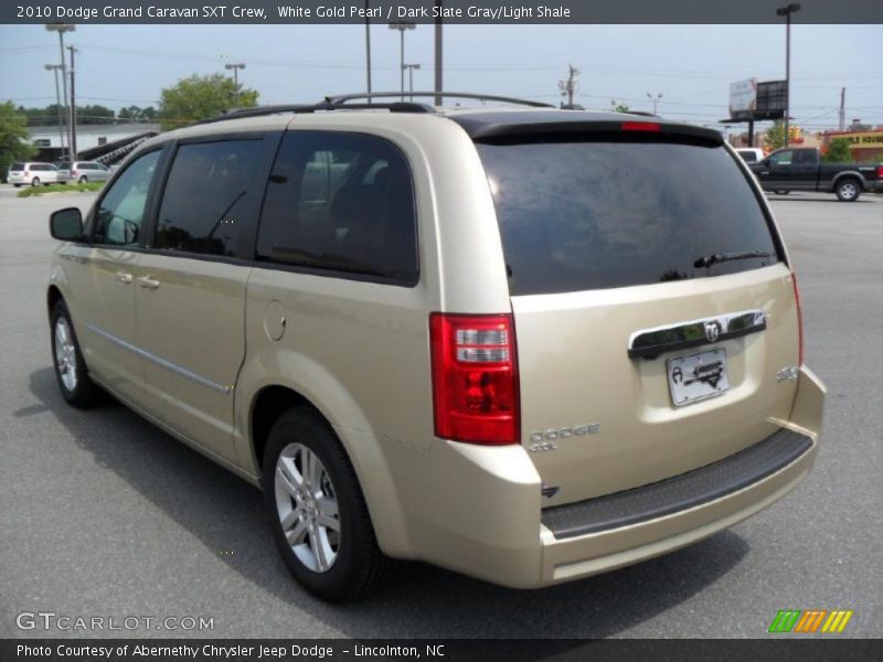 White Gold Pearl / Dark Slate Gray/Light Shale 2010 Dodge Grand Caravan SXT Crew
