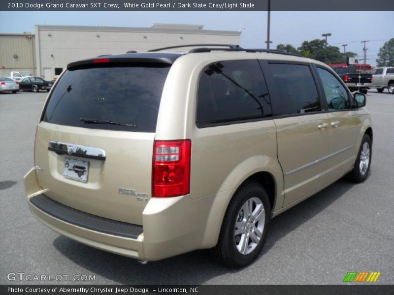 White Gold Pearl / Dark Slate Gray/Light Shale 2010 Dodge Grand Caravan SXT Crew