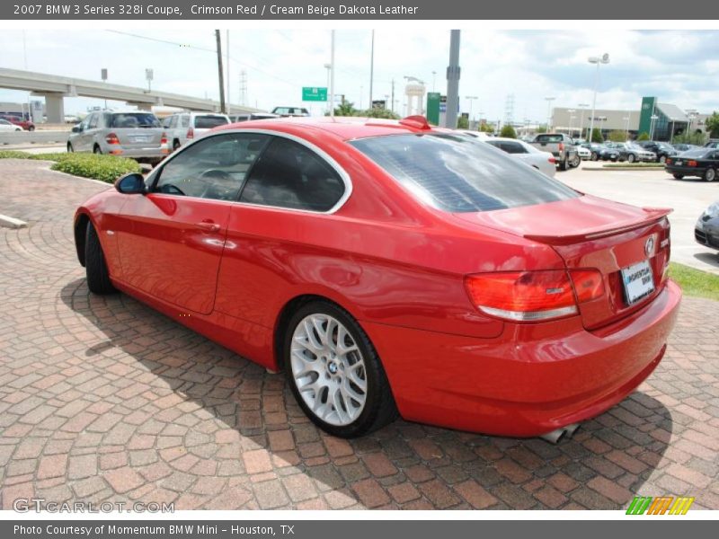 Crimson Red / Cream Beige Dakota Leather 2007 BMW 3 Series 328i Coupe