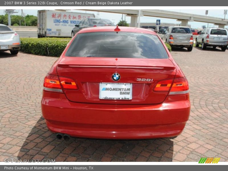 Crimson Red / Cream Beige Dakota Leather 2007 BMW 3 Series 328i Coupe