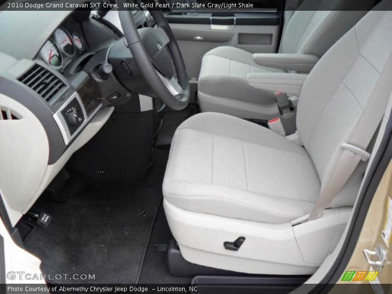 White Gold Pearl / Dark Slate Gray/Light Shale 2010 Dodge Grand Caravan SXT Crew