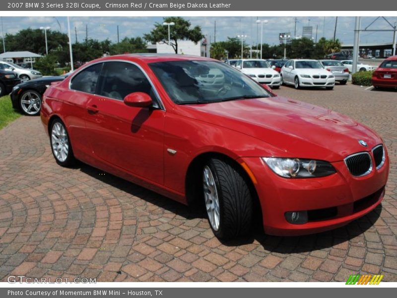 Crimson Red / Cream Beige Dakota Leather 2007 BMW 3 Series 328i Coupe