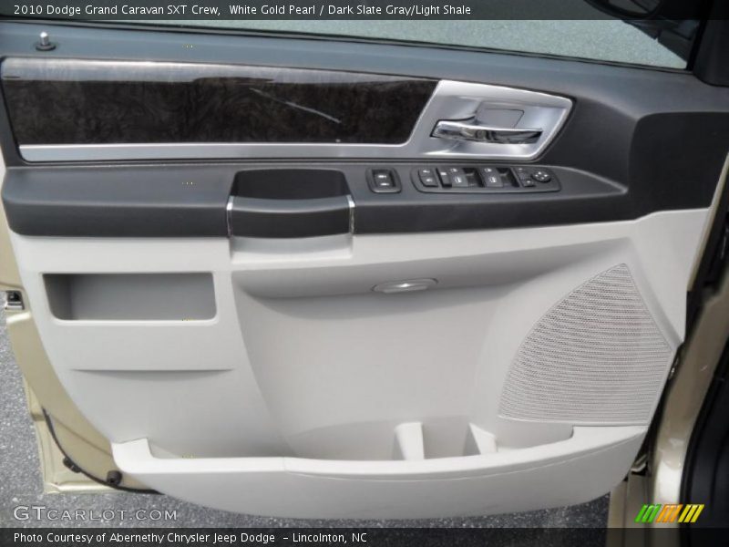 White Gold Pearl / Dark Slate Gray/Light Shale 2010 Dodge Grand Caravan SXT Crew