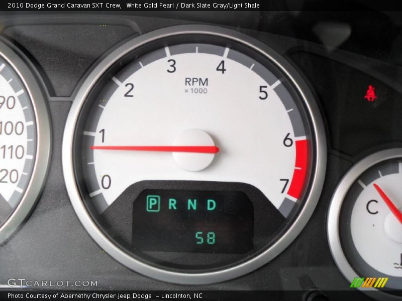 White Gold Pearl / Dark Slate Gray/Light Shale 2010 Dodge Grand Caravan SXT Crew