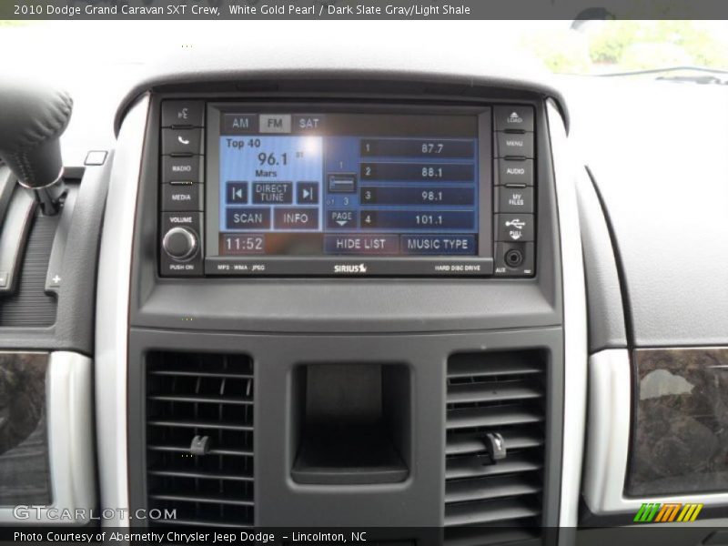 White Gold Pearl / Dark Slate Gray/Light Shale 2010 Dodge Grand Caravan SXT Crew