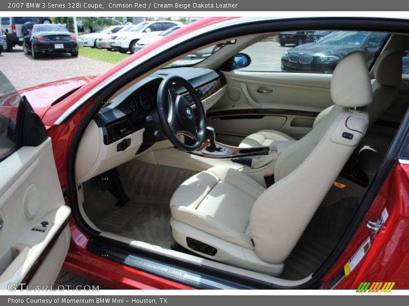 Crimson Red / Cream Beige Dakota Leather 2007 BMW 3 Series 328i Coupe