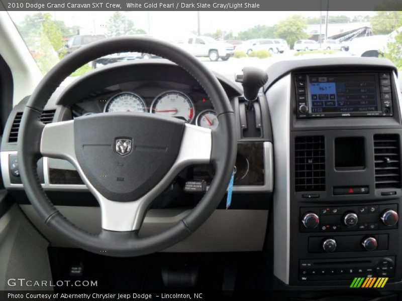 White Gold Pearl / Dark Slate Gray/Light Shale 2010 Dodge Grand Caravan SXT Crew