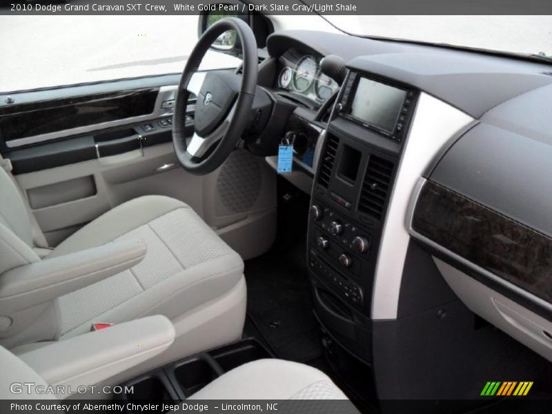 White Gold Pearl / Dark Slate Gray/Light Shale 2010 Dodge Grand Caravan SXT Crew
