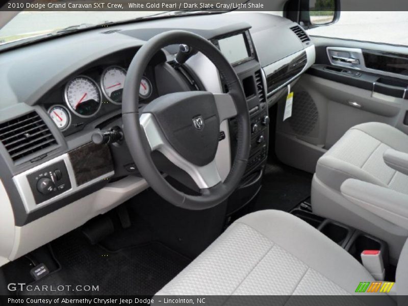 White Gold Pearl / Dark Slate Gray/Light Shale 2010 Dodge Grand Caravan SXT Crew