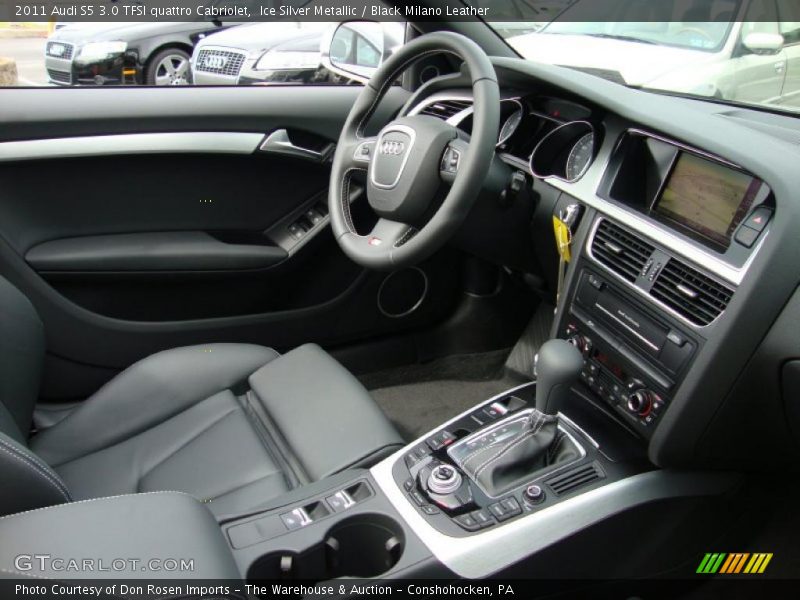 Ice Silver Metallic / Black Milano Leather 2011 Audi S5 3.0 TFSI quattro Cabriolet