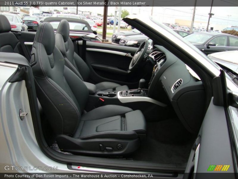 Ice Silver Metallic / Black Milano Leather 2011 Audi S5 3.0 TFSI quattro Cabriolet