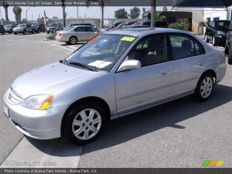 Satin Silver Metallic / Gray 2003 Honda Civic EX Sedan