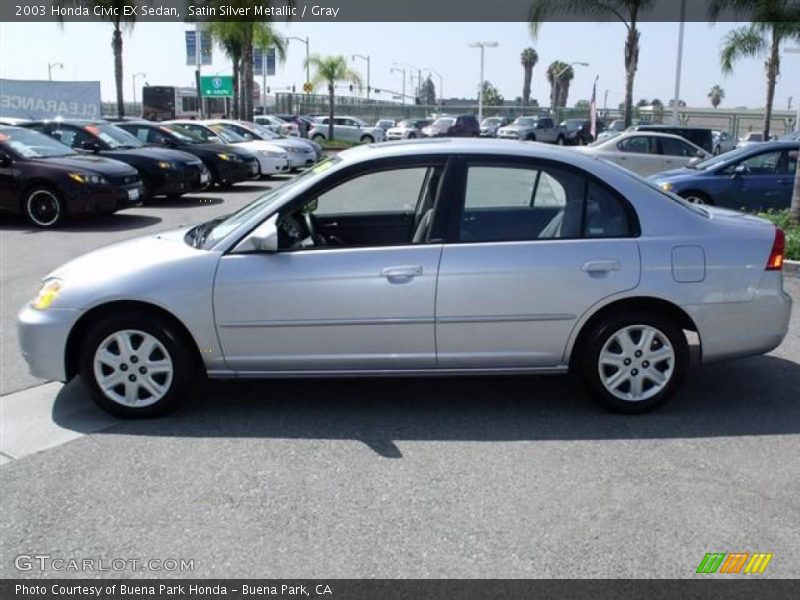 Satin Silver Metallic / Gray 2003 Honda Civic EX Sedan