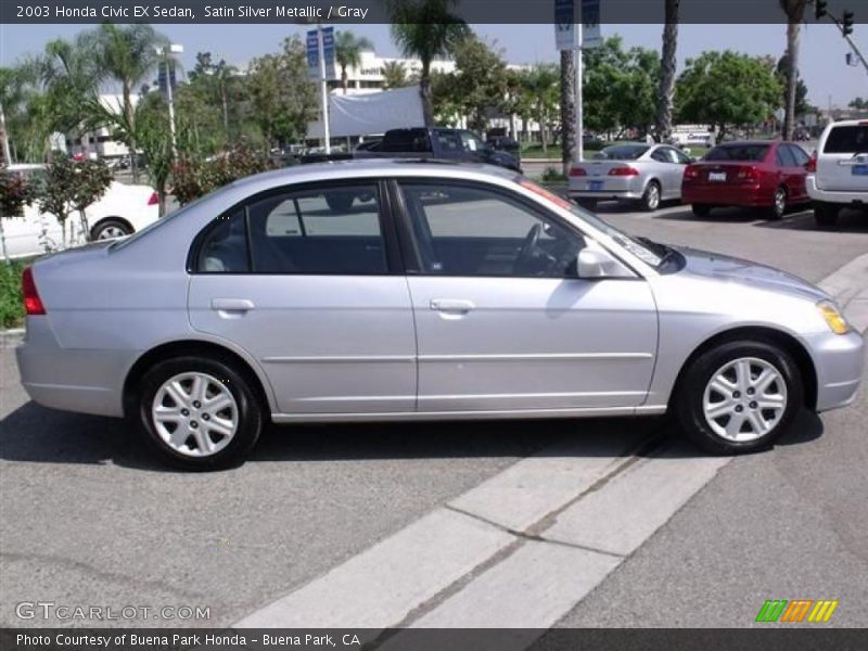 Satin Silver Metallic / Gray 2003 Honda Civic EX Sedan