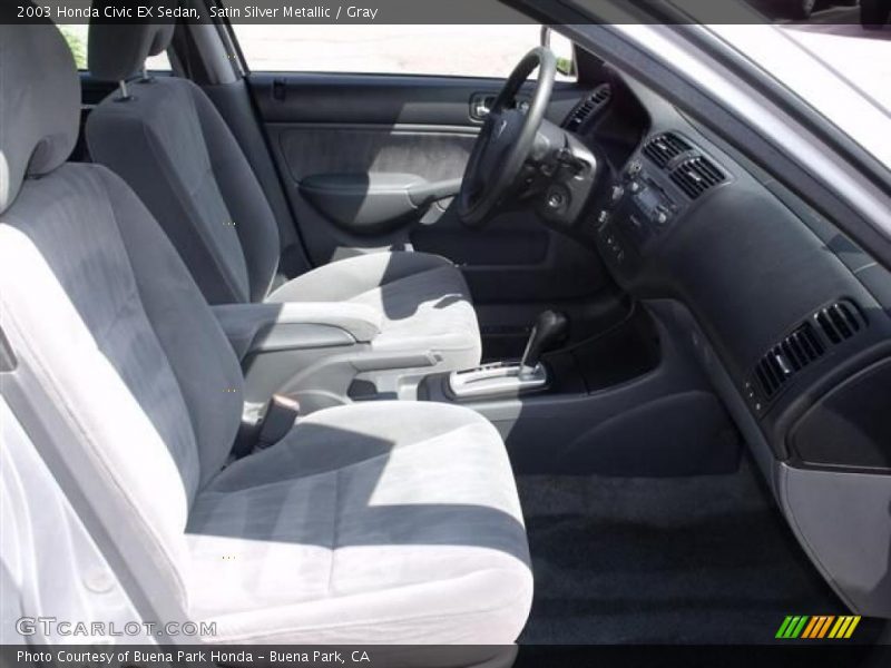 Satin Silver Metallic / Gray 2003 Honda Civic EX Sedan