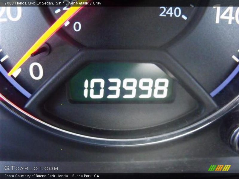 Satin Silver Metallic / Gray 2003 Honda Civic EX Sedan