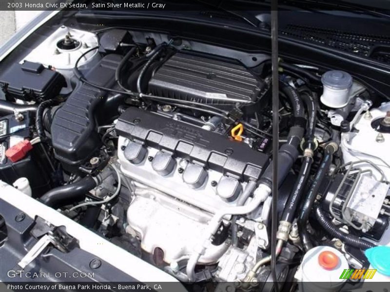 Satin Silver Metallic / Gray 2003 Honda Civic EX Sedan