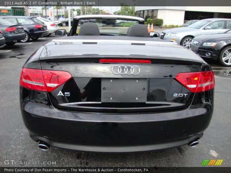 Brilliant Black / Black 2011 Audi A5 2.0T Convertible