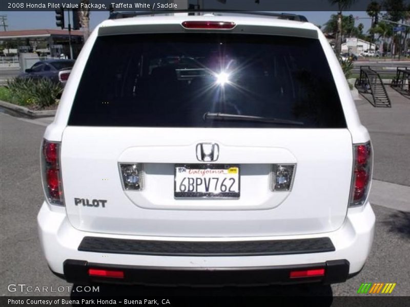 Taffeta White / Saddle 2008 Honda Pilot Value Package
