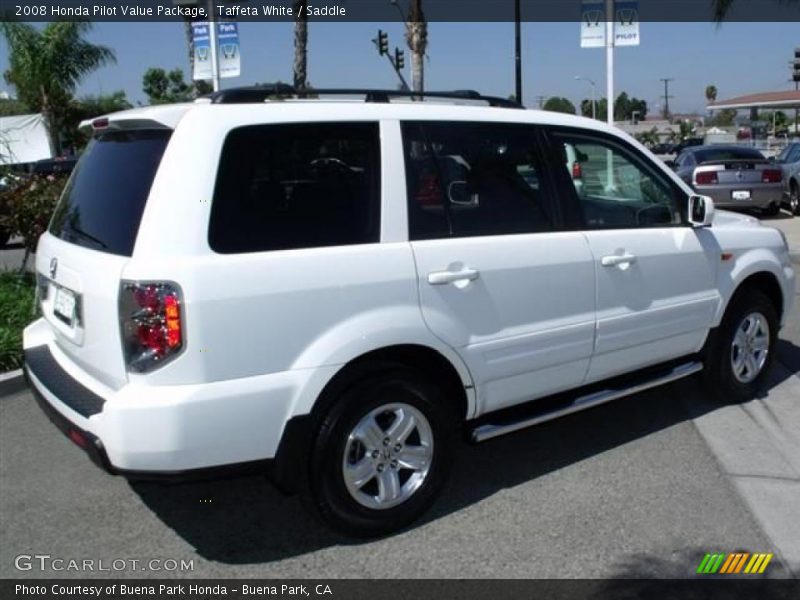 Taffeta White / Saddle 2008 Honda Pilot Value Package