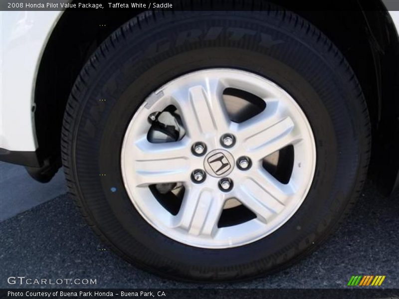 Taffeta White / Saddle 2008 Honda Pilot Value Package