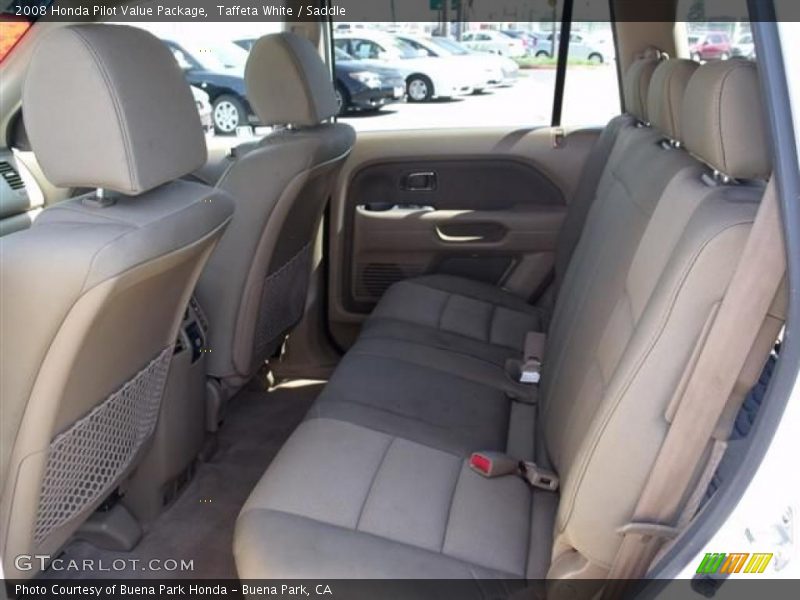 Taffeta White / Saddle 2008 Honda Pilot Value Package