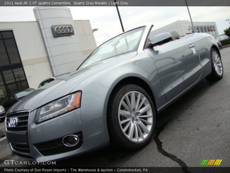 Quartz Grey Metallic / Light Grey 2011 Audi A5 2.0T quattro Convertible