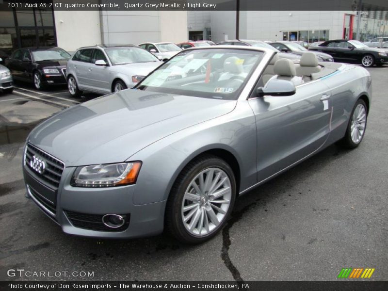 Quartz Grey Metallic / Light Grey 2011 Audi A5 2.0T quattro Convertible