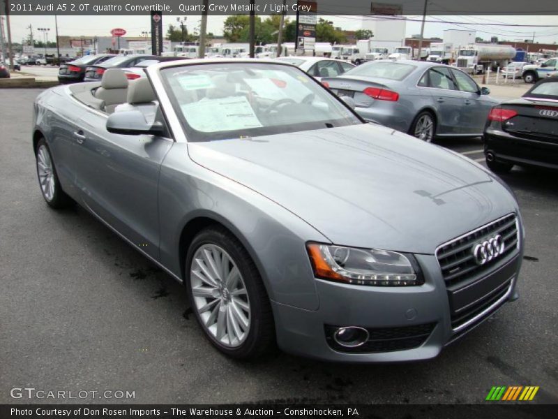 Quartz Grey Metallic / Light Grey 2011 Audi A5 2.0T quattro Convertible