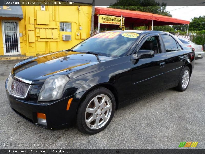 Sable Black / Ebony 2003 Cadillac CTS Sedan