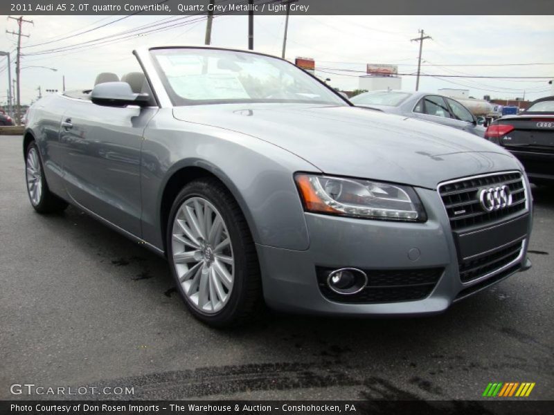 Quartz Grey Metallic / Light Grey 2011 Audi A5 2.0T quattro Convertible