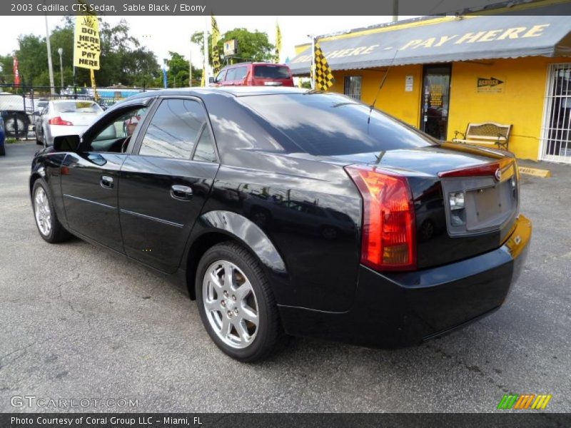 Sable Black / Ebony 2003 Cadillac CTS Sedan