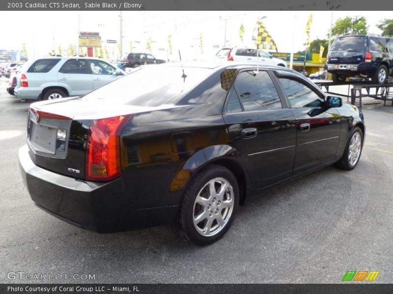 Sable Black / Ebony 2003 Cadillac CTS Sedan