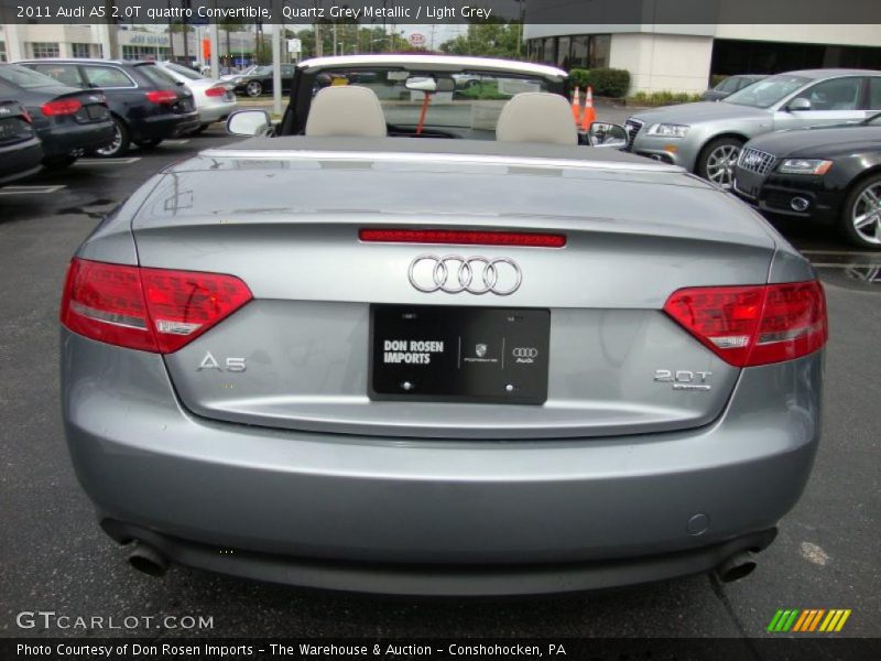 Quartz Grey Metallic / Light Grey 2011 Audi A5 2.0T quattro Convertible