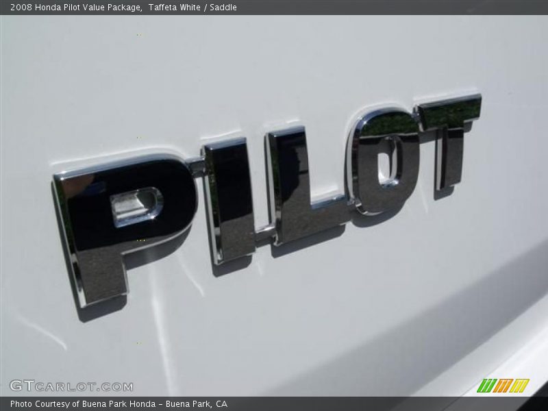 Taffeta White / Saddle 2008 Honda Pilot Value Package
