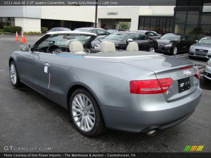 Quartz Grey Metallic / Light Grey 2011 Audi A5 2.0T quattro Convertible
