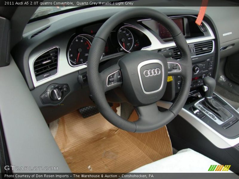 Quartz Grey Metallic / Light Grey 2011 Audi A5 2.0T quattro Convertible