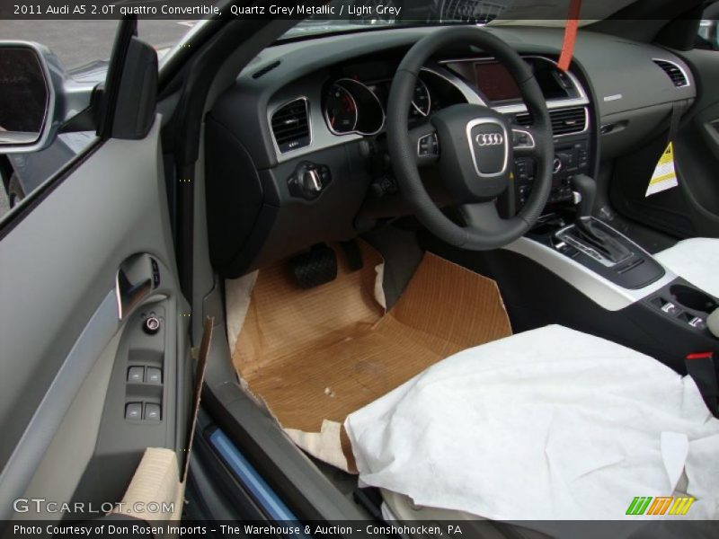 Quartz Grey Metallic / Light Grey 2011 Audi A5 2.0T quattro Convertible
