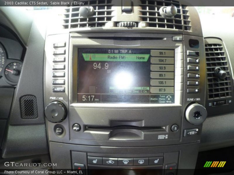 Sable Black / Ebony 2003 Cadillac CTS Sedan