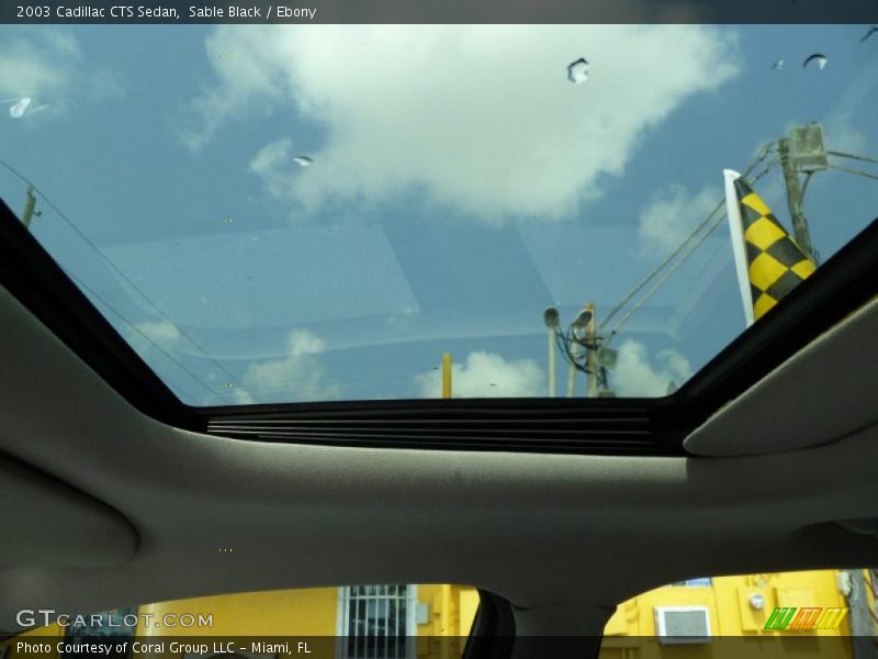 Sable Black / Ebony 2003 Cadillac CTS Sedan