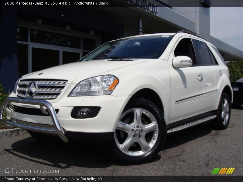 Arctic White / Black 2008 Mercedes-Benz ML 350 4Matic
