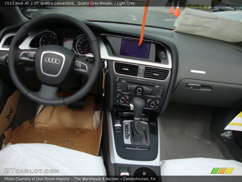 Quartz Grey Metallic / Light Grey 2011 Audi A5 2.0T quattro Convertible