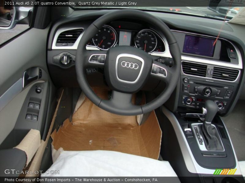 Quartz Grey Metallic / Light Grey 2011 Audi A5 2.0T quattro Convertible
