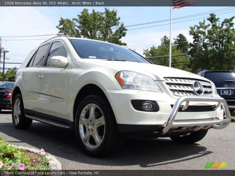 Arctic White / Black 2008 Mercedes-Benz ML 350 4Matic