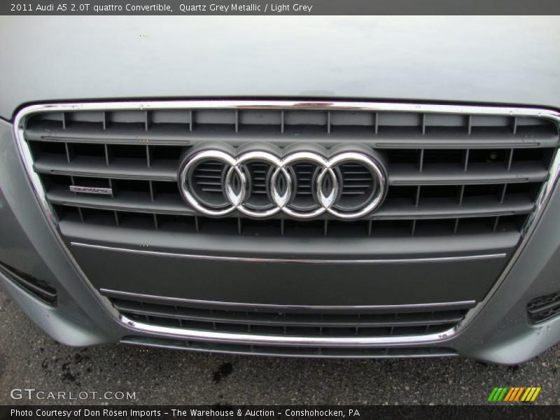 Quartz Grey Metallic / Light Grey 2011 Audi A5 2.0T quattro Convertible