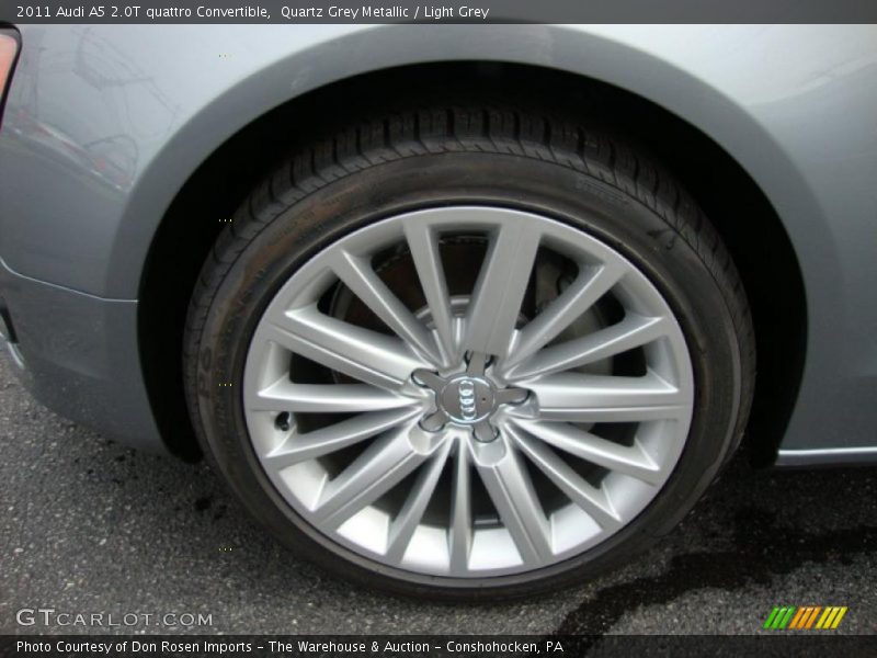 Quartz Grey Metallic / Light Grey 2011 Audi A5 2.0T quattro Convertible