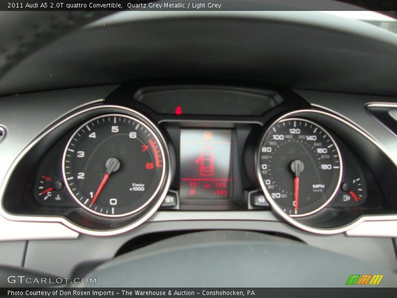 Quartz Grey Metallic / Light Grey 2011 Audi A5 2.0T quattro Convertible